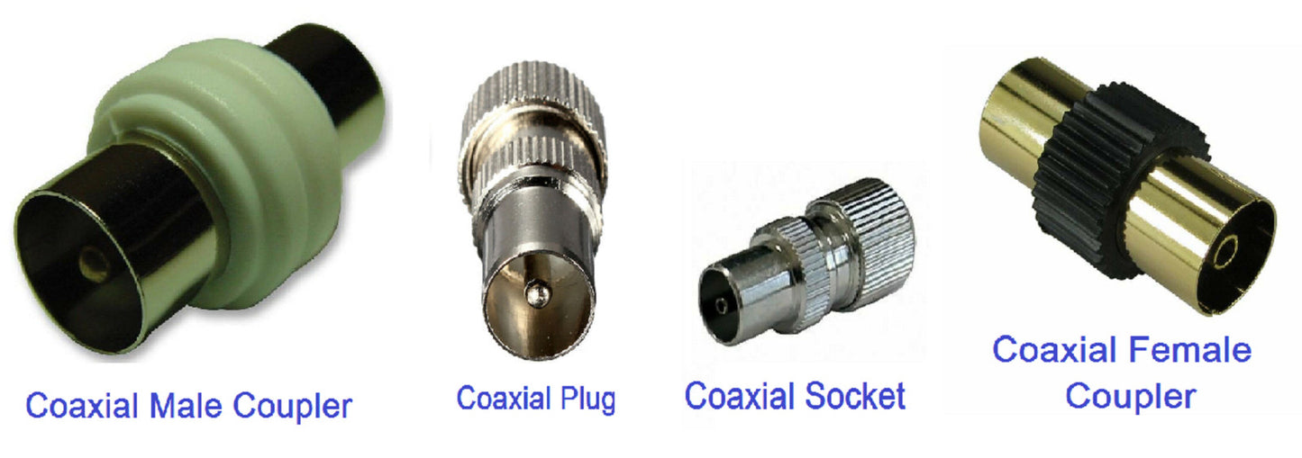 RF Coaxial Fittings TV Aerial  Coaxial Plug, Socket Male and Female Socket