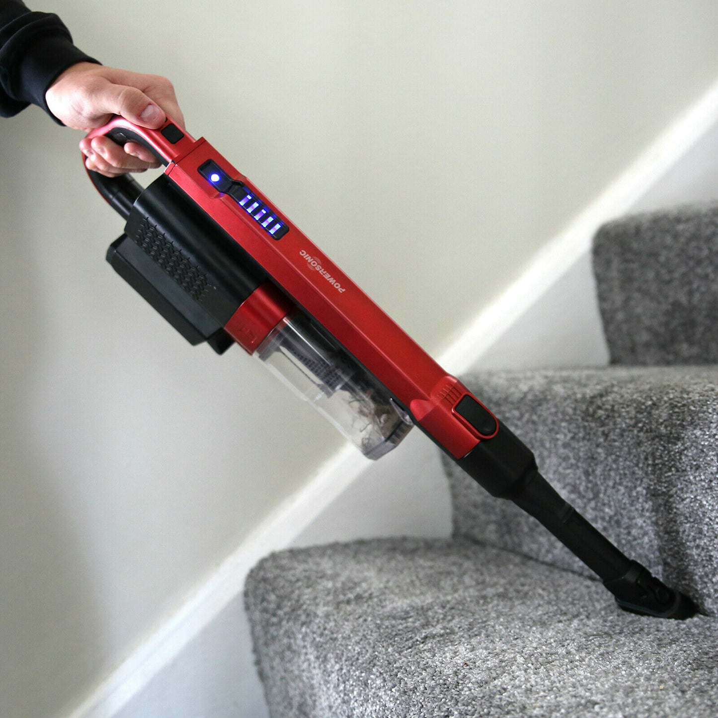 Powersonic Handheld Upright Rechargable Vacuum Cleaner 18.5V Cordless & Bagless