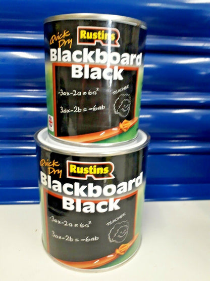 Blackboard Black Chalk Board Matt Paint 500ml,1Litre,2.5Litre,Quick Dry Rustins