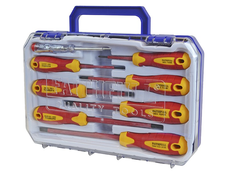Faithfull VDE Electrical Screwdriver Set 1000v 8pc