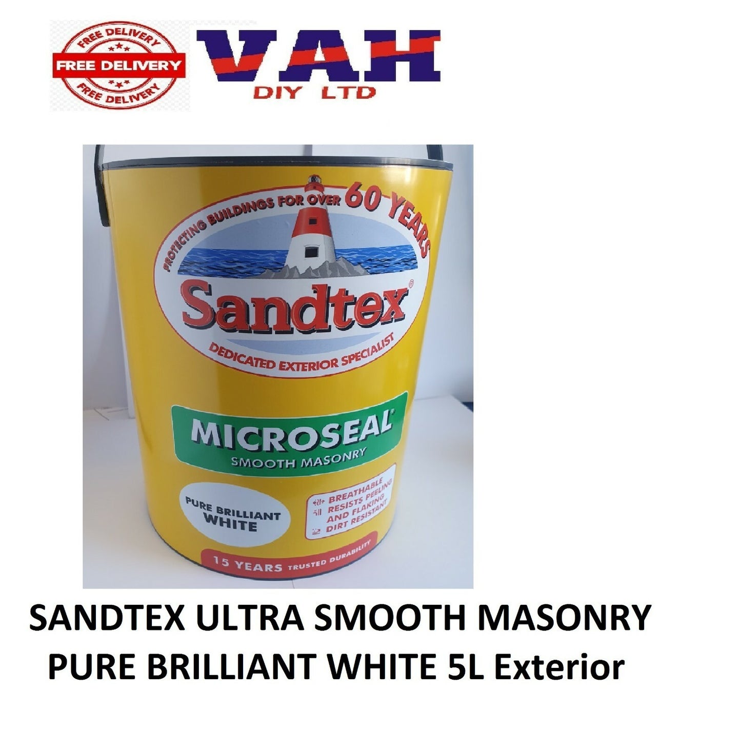 SANDTEX ULTRA SMOOTH MASONRY BRILLIANT WHITE 5L Exterior