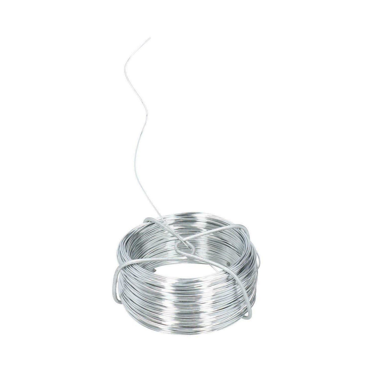Galvanised Wire Roll Hanging Pictures Garden Wire 2pc Set 50 Metres x 0.6mm