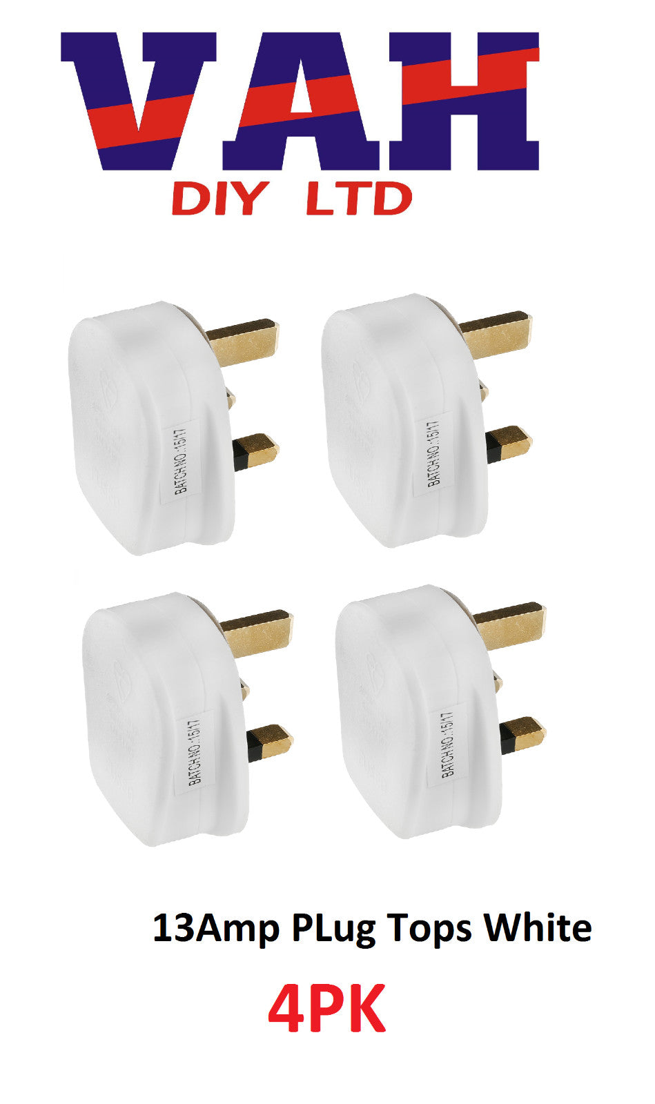 Plug Top 13A UK Fused  Plug Top | BS1363 British Standard 13 Amp