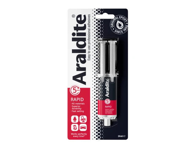 Araldite Rapid Epoxy Glue Syringe 24ml