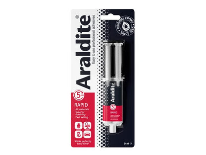 Araldite Rapid Epoxy Glue Syringe 24ml