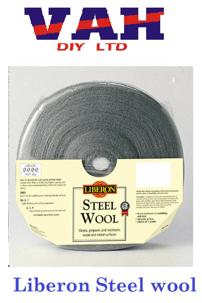 LIBERON 1kg HIGH QUALITY STEEL WIRE WOOL OF GRADES 0000