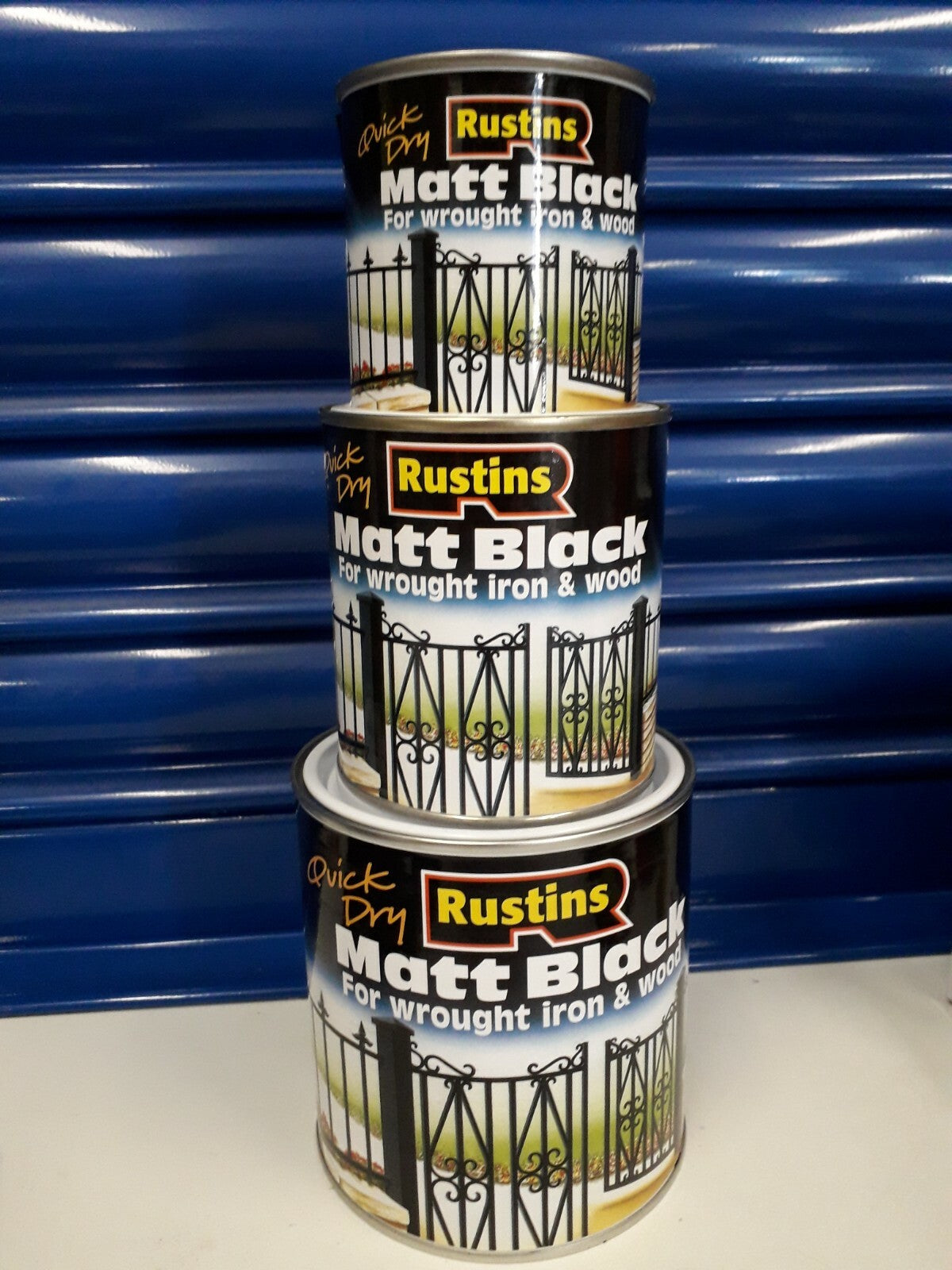 MATT BLACK PAINT FOR Wrought Iron & Wood, QUICK DRY RUSTIN