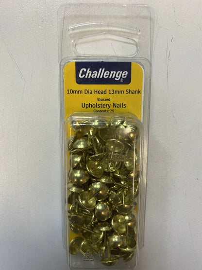 Challenge Upholstery Nails/Brassed/Copper/White/Antique/Nickel Plated,Pack of 75