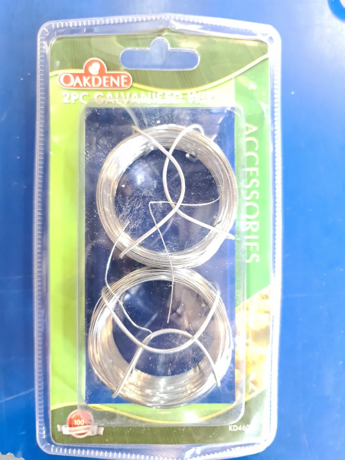 Galvanised Wire Roll Hanging Pictures Garden Wire 2pc Set 50 Metres x 0.6mm