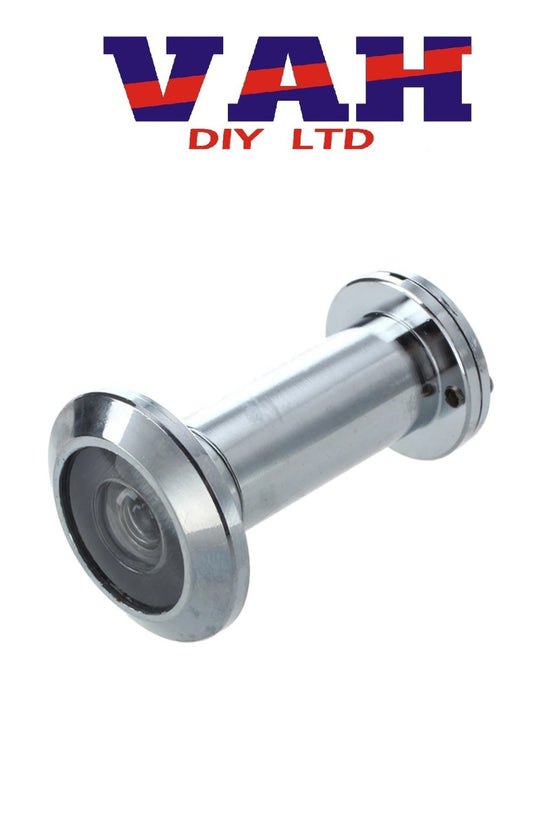 180° Wide Angle Door Viewer, Peephole, Glass Lens Spy Hole – Telescopic 33/53mm