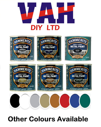 Hammerite Direct To Rust Quick Drying Metal Paint 250ml,  750ml, 2.5L Colours