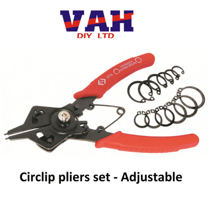 CK Adjustable Internal Or  External Circlip Plier Set