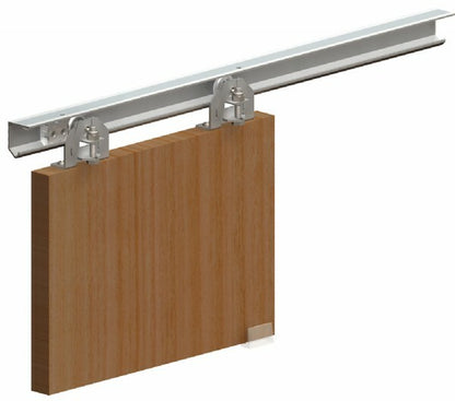 JUPITER Sliding Door Gear. Complete Track and wheels Kit - 30kg/2400mm (1 door)