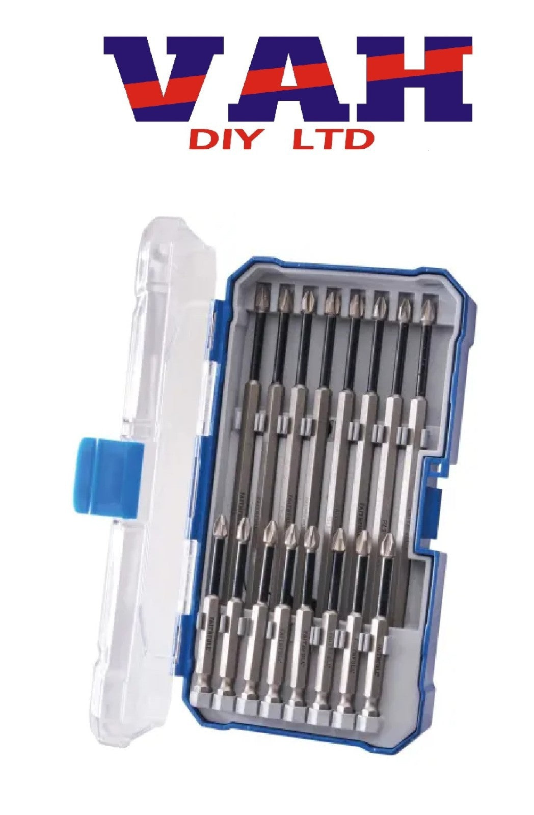 Faithfull Long Impact Screwdriver Bit Set 16 Piece PZ2 PH2 150mm FAISBSET16I