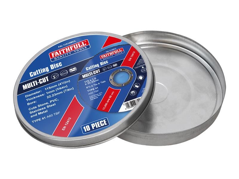 Faithfull Multi-Purpose Cutting Disc 115 x 1.0 x 22.23mm