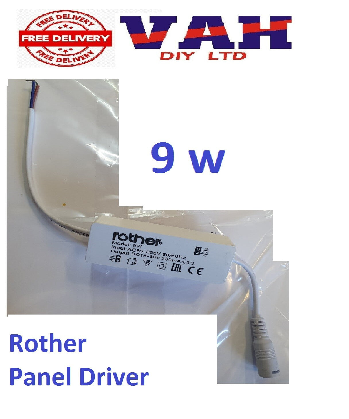 ROTHER Input:AC85-265V, 9W Panel Driver