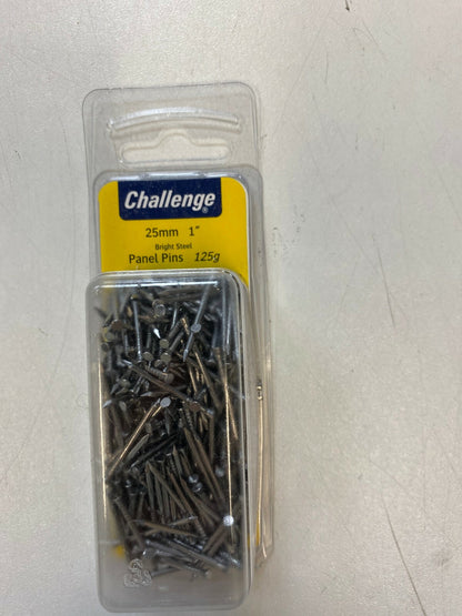 Panel Pins 13mm,15mm,20mm,25mm,40mm Challenge Bright Steel