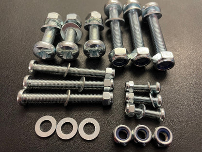 POZI PAN MACHINE SCREWS BZP WITH NYLOC NUTS & WASHERS M3 M4 M5 M6 M8.