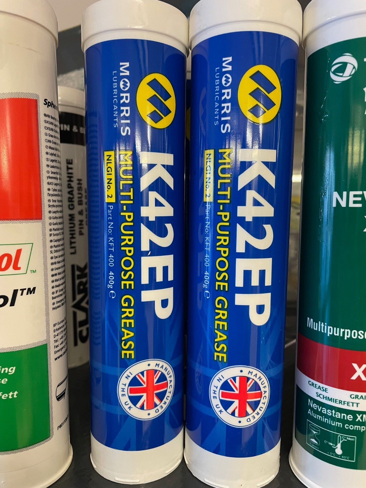 2x MORRIS K42EP PREMIUM EP2 MULTI PURPOSE LITHIUM GREASE 2 x 400g