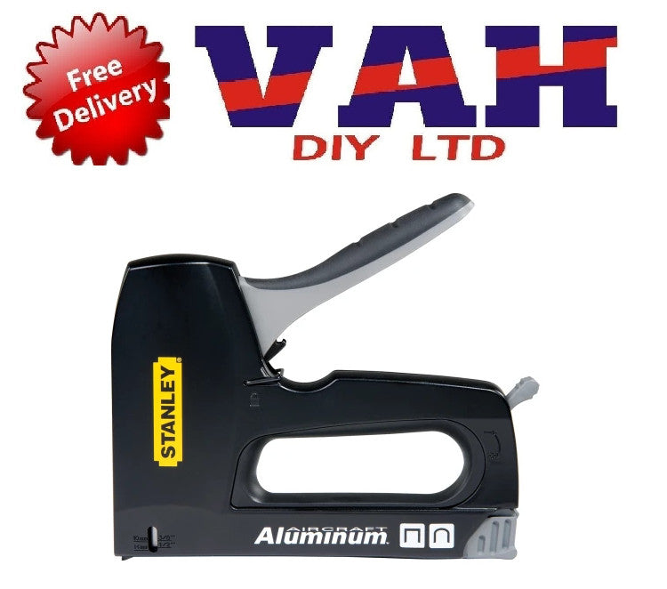 Stanley Flat and Round Cable Staple Gun 2 in 1 STA6CT10X  Tacker Tacking Stapler