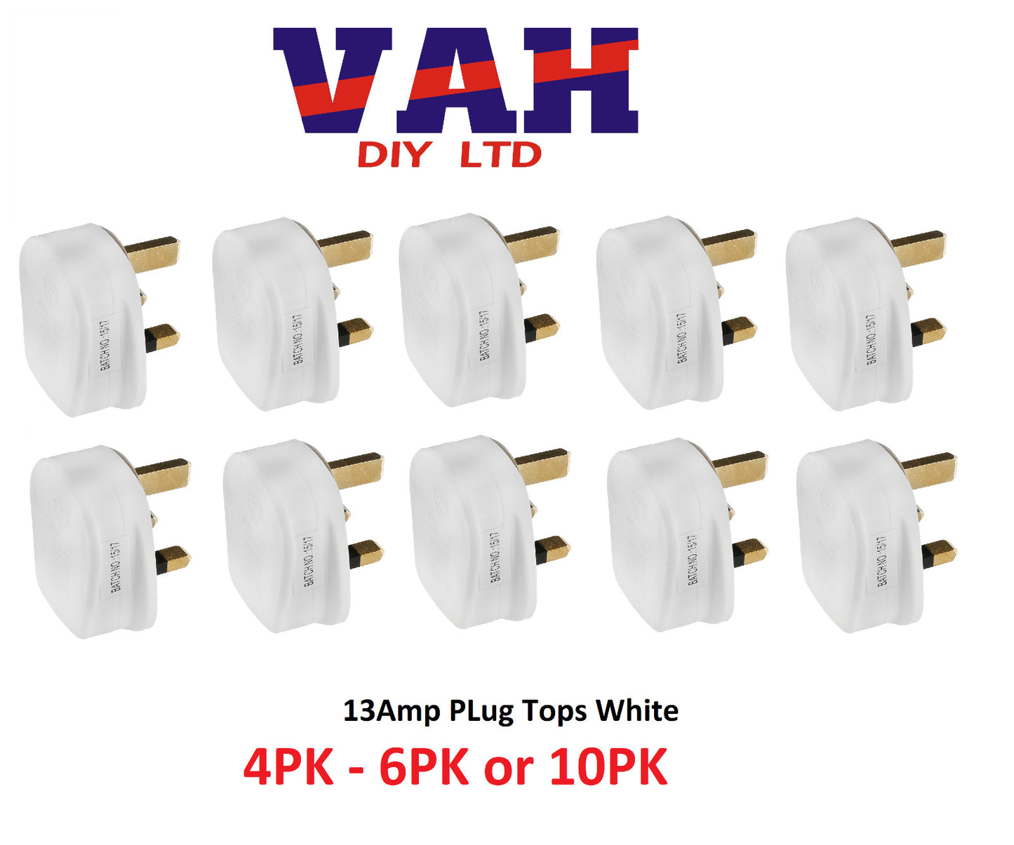 Plug Top 13A UK Fused  Plug Top | BS1363 British Standard 13 Amp