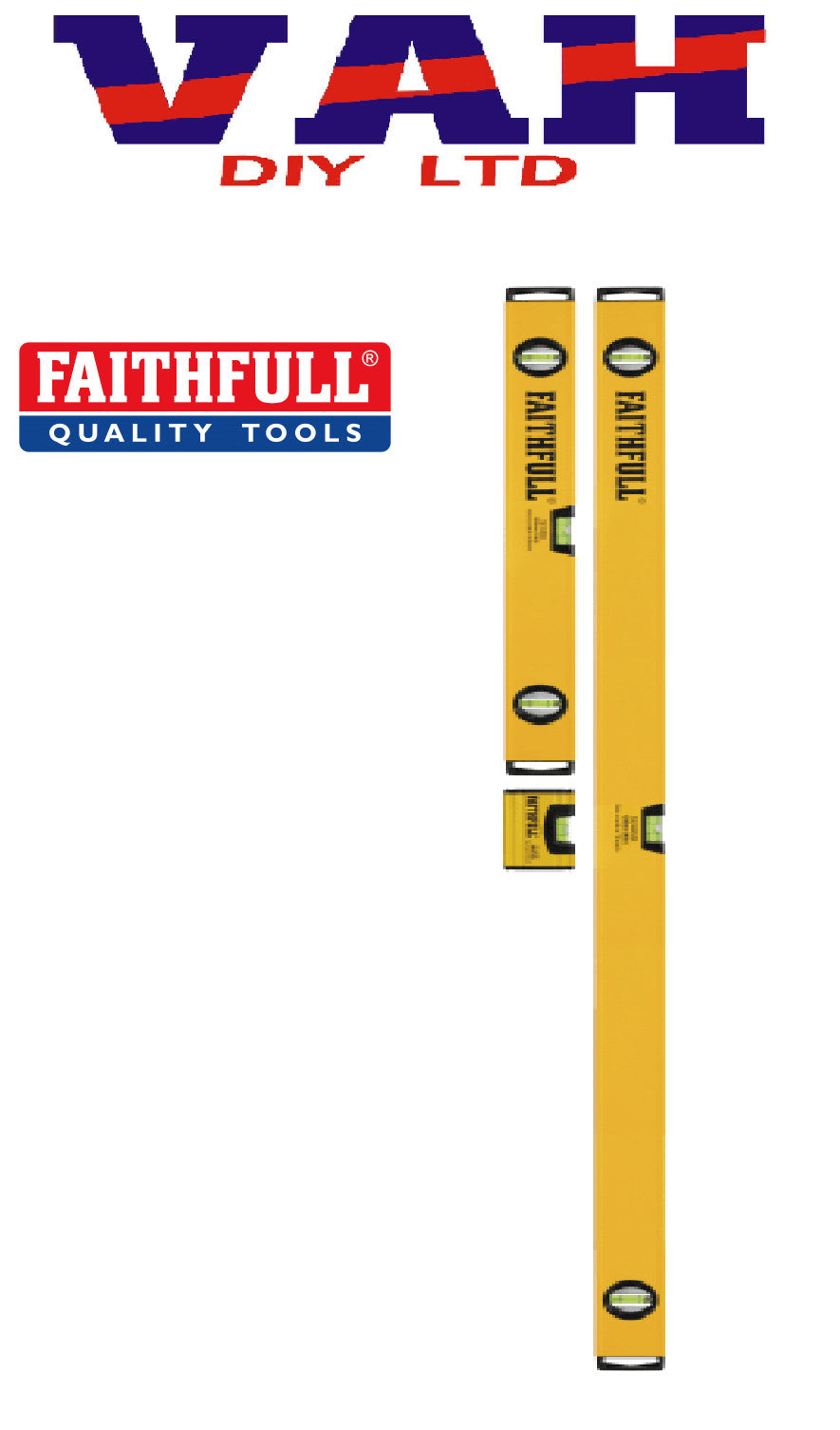 FAITHFULL TWIN PACK Box Level Set with Pocket Level 10/60/120cm FAISLBSET3 XMS21