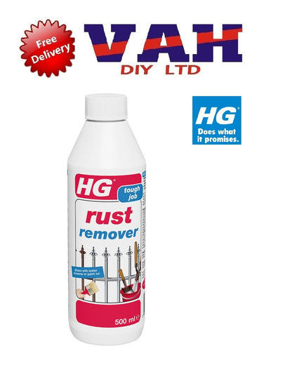HG Tough Job Powerful Rust remover 500ml - Dillutes With Water Immerse Or Paint