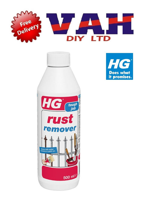 HG Tough Job Powerful Rust remover 500ml - Dillutes With Water Immerse Or Paint