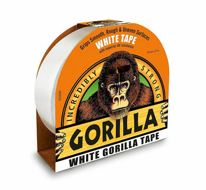 Gorilla Glue Gorilla White Duct Tape 27m x 48mm Wide Strong Tough Adhesive Tape