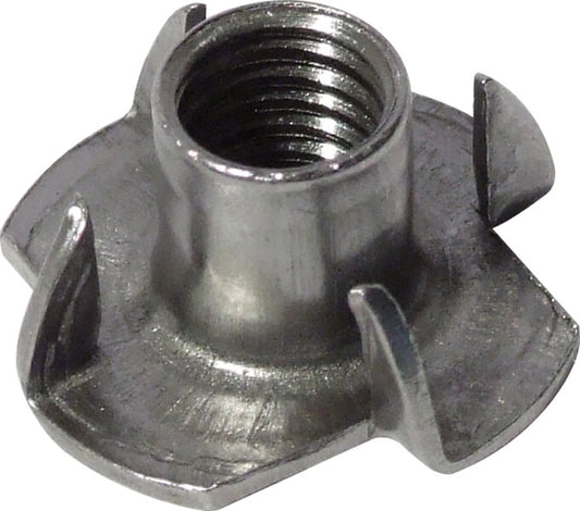 TEE NUTS FOUR PRONG STEEL T NUT BZP BLIND NUTS FOR WOOD M4 M5 M6 M8 M10