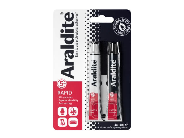 Araldite Rapid Epoxy Glue 2 Part 2 x 15ml Tubes