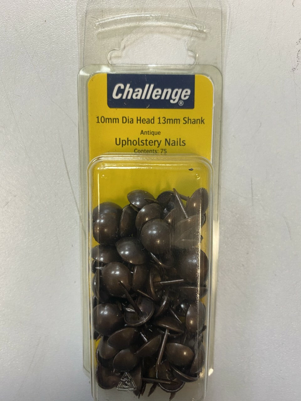 Challenge Upholstery Nails/Brassed/Copper/White/Antique/Nickel Plated,Pack of 75