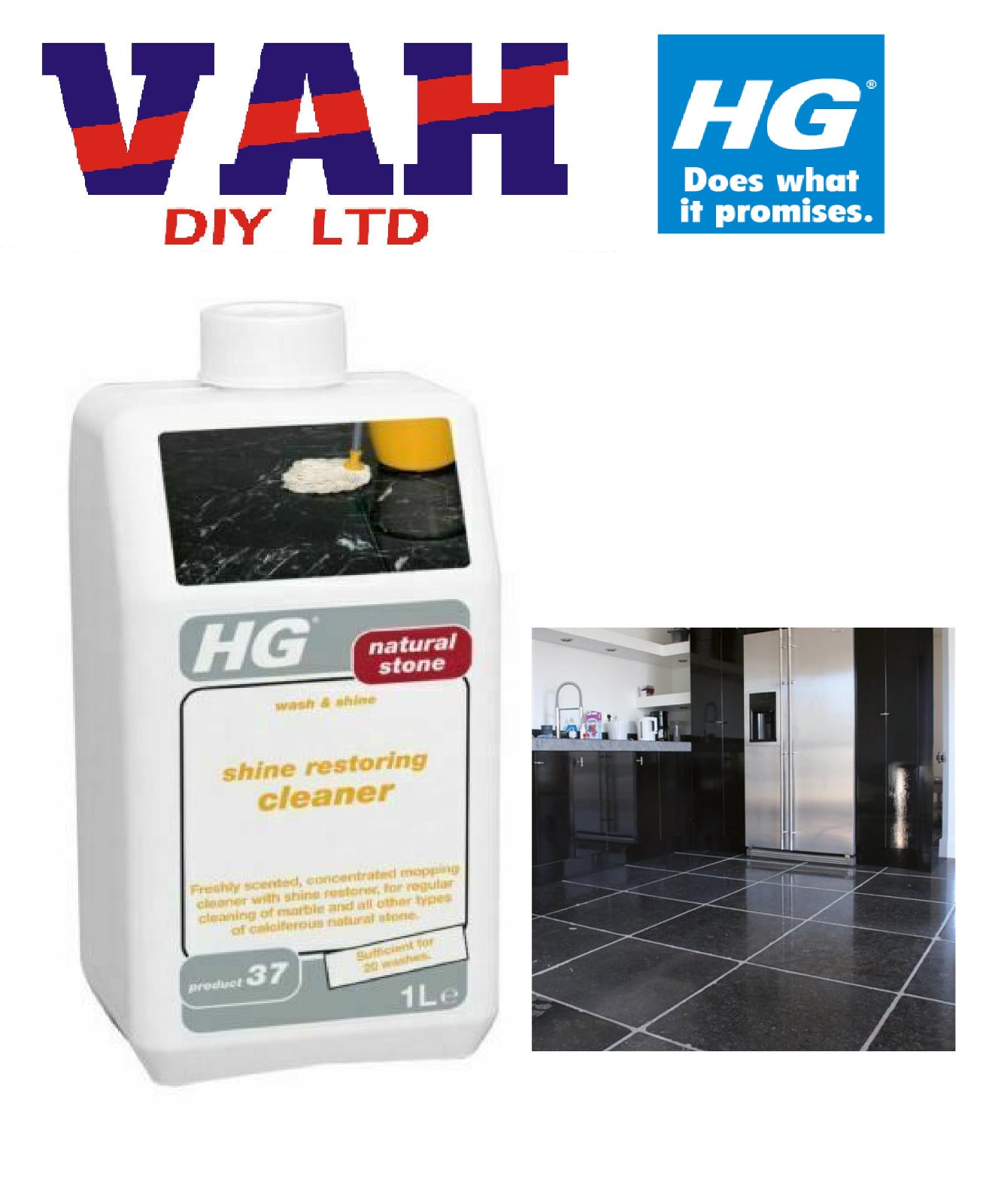HG Shine Restoring Cleaner (Wash & Shine) - 1L
