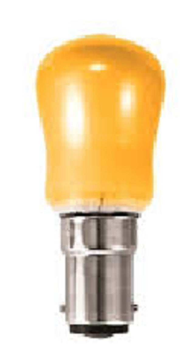 Christmas Coloured Pygmy Lamp 15watt "Crompton" Branded BC. SBC. SES End Caps
