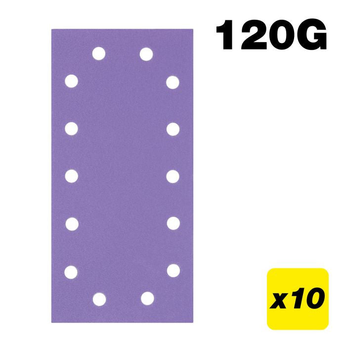 Trend 115mm x 230mm 1/2 Sheet Sanding Pad 120g 10 Pack