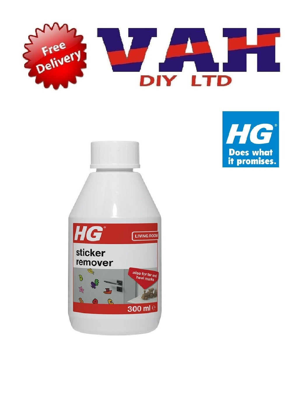 HG Sticker Remover 300ml Tar, Grease, Sticky Label and Sticky Residue Remover