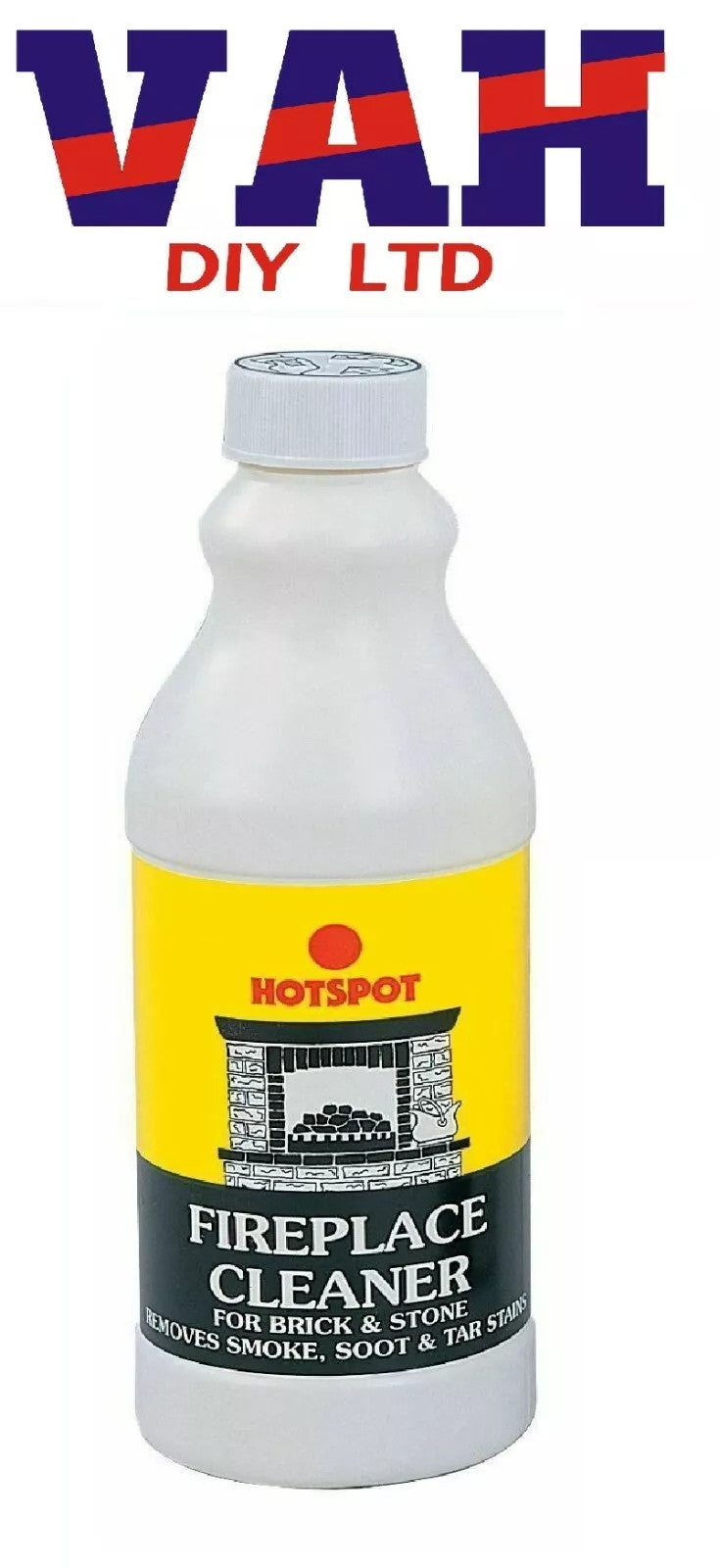Hotspot Fireplace Cleaner (for Brick & Stone) 500ml - Removes Smoke Soot and Tar