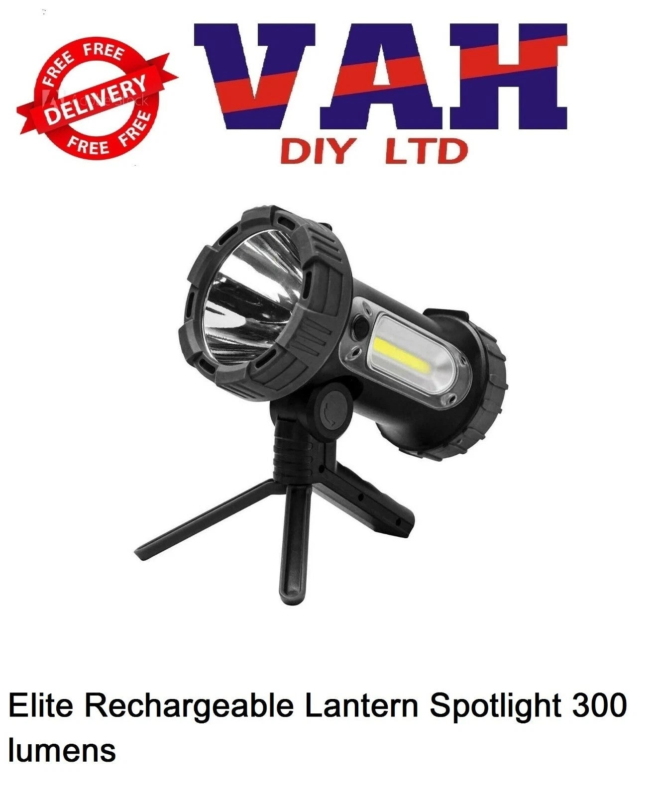 Lighthouse Elite Rechargeable Lantern Spotlight 300 Lumens HI-LA3034