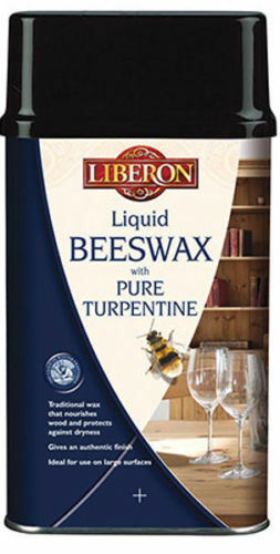 Liberon Liquid Beeswax with Pure Turpentine 500ml, 1L  Clear Nourishes Wood