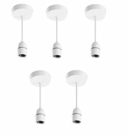 Pendant Set Lamp BG 6" White Pendant Set