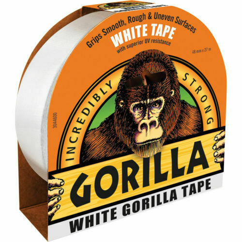 Gorilla Glue Gorilla White Duct Tape 27m x 48mm Wide Strong Tough Adhesive Tape