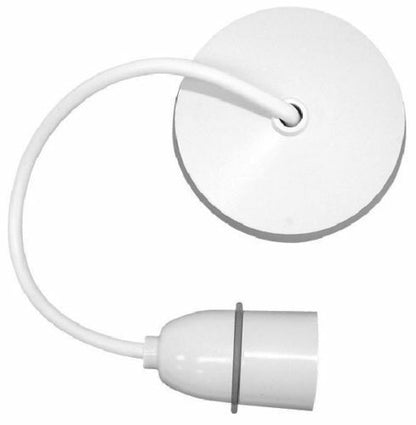 Pendant Set Lamp BG 6" White Pendant Set