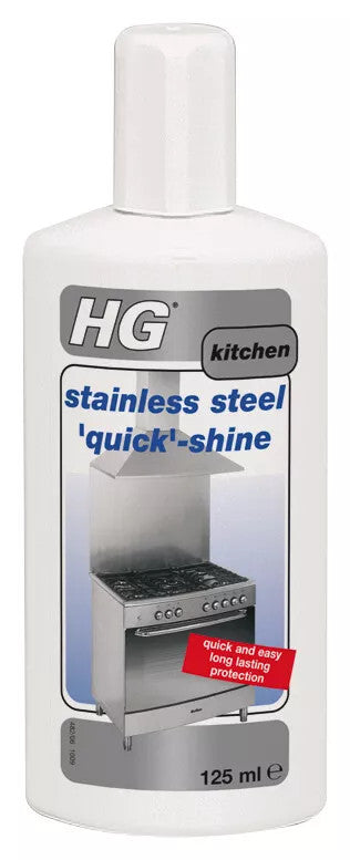 HG Kitchen Stainless Steel Quick Shine Polish and Protector 125ml - Ready To Use