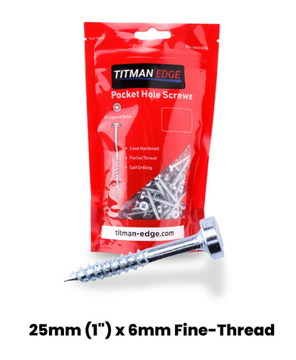 Titman Pocket Hole Jig Screws 6, 7, 8 Gauge 25mm, 32mm 38mm, 50mm & 63mm EPHS...