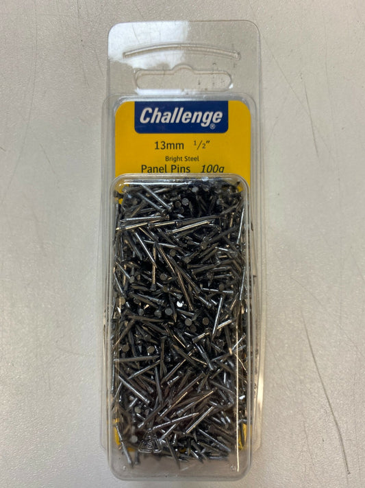 Panel Pins 13mm,15mm,20mm,25mm,40mm Challenge Bright Steel