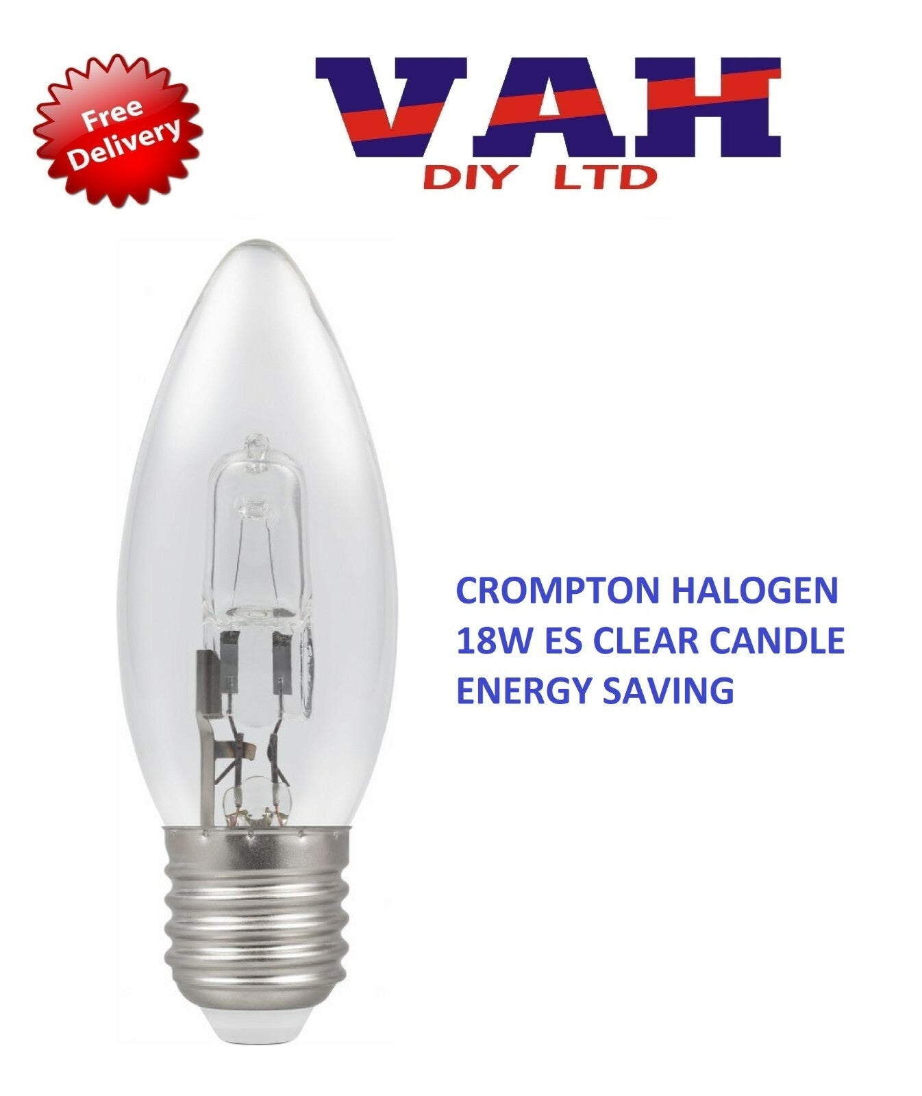 Crompton Halogen 18W ES Clear PK-10