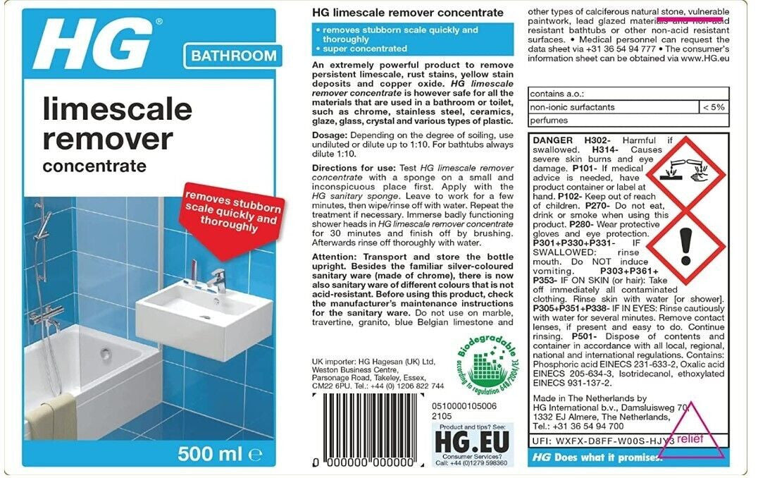 HG Limescale Remover (Concentrate) 500ml