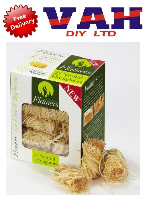 Natural Odourless Firelighters For Fires And Barbecues Flamers Only 1 Required