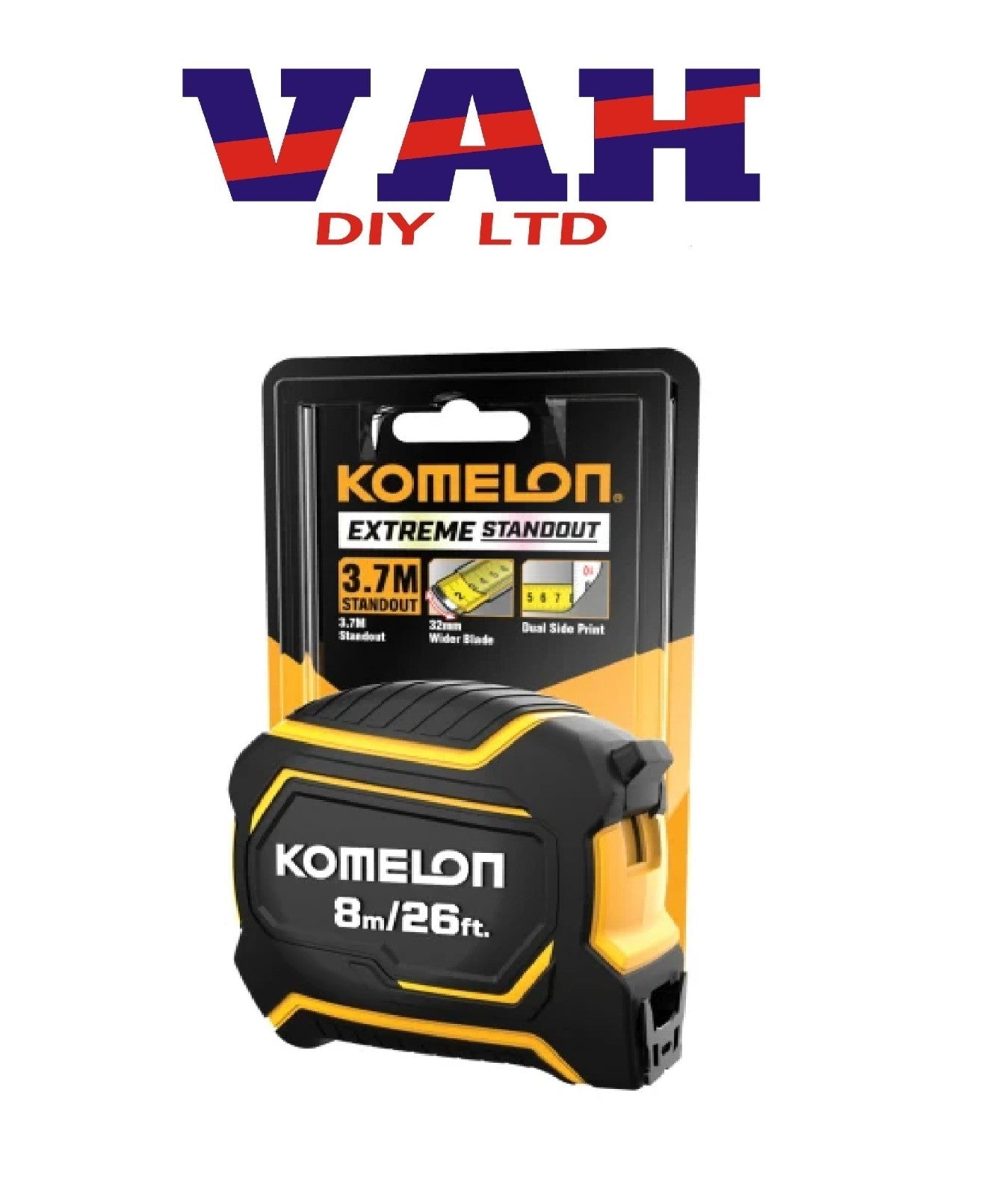 Komelon PWB82E Extreme Stand-out Pocket Tape 8m/26ft (Width 32mm) KOMPWB82E