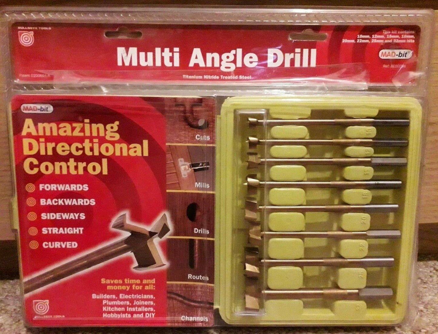 MADBIT Multi Angle Drill Bit Full Set or in Singles from 10mm-35mm/hinge cutter